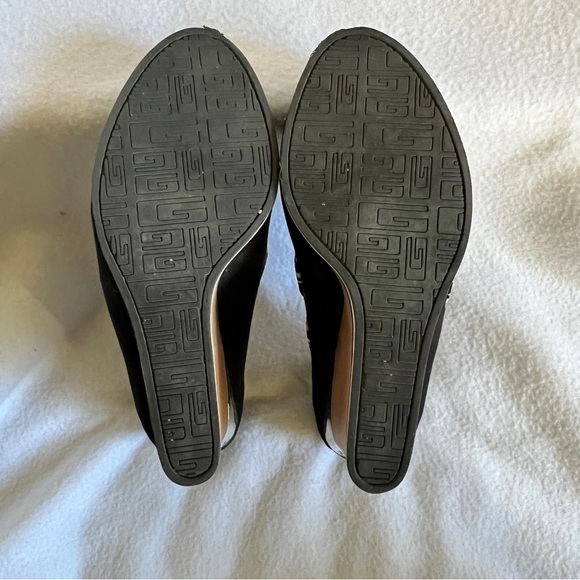 GUESS Tatyanna 2 Canvas Peep Toe Wedges - Picture 13 of 15